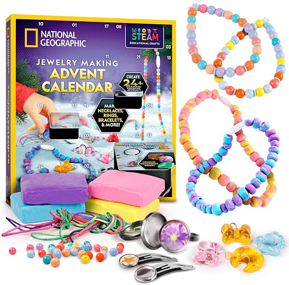 National Geographic 2026 Jewelry Making Advent Calendar for Kids
