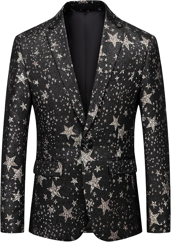 UNINUKOO Mens Floral Blazer Jacket Slim Fit Paisley Tuxedo Suit Party Dress Wedding Sport Coat for Men