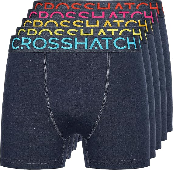 Crosshatch 5 Pack Multicolored Boxer Shorts for Men