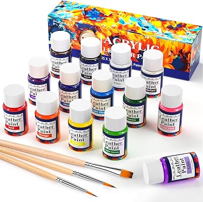 13 Colors Acrylic Leather Paint Kit for Shoes, Sneaker, Couches, Bags, Acrylic Leather Paint Set with Finisher, Easily Customize Shoes, Boots, Jackets & More