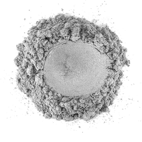1 oz - Gray Mica Powder - Cosmetic Grade - 25 Colors Available, Use for Cosmetics, Slime, Candles, Paints, Bath Bombs, Epoxy Resin, Soap, Clay, Nail Art, Jewelry (Gray)