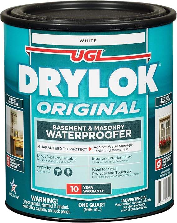 Drylok 27512 Latex Water Proofer, 1 Quart, White
