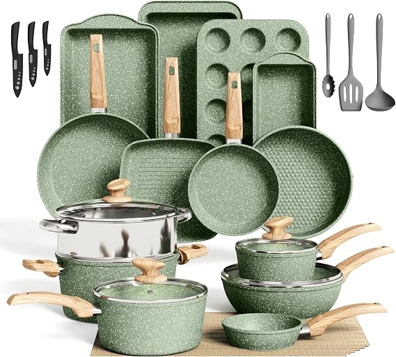 DishDelight Pots and Pans Set Non Stick, Induction Kitchen Cookware Sets