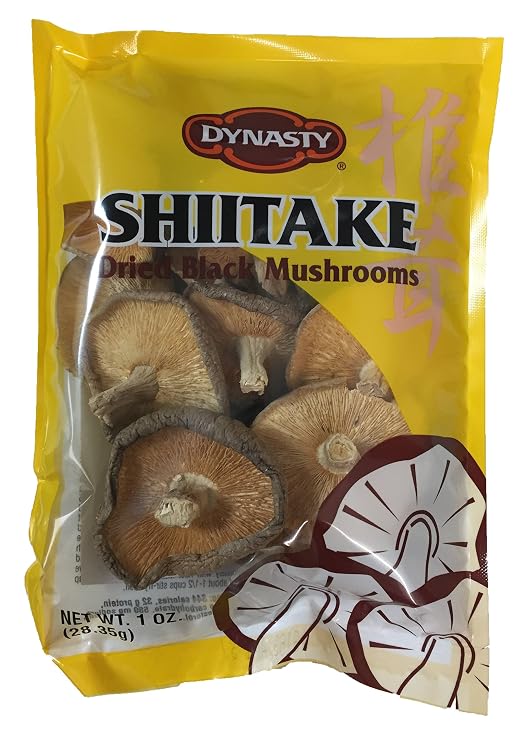 Shitake Dried Black Mushrooms 1 Oz Per Pack (Whole, 6 Pack)