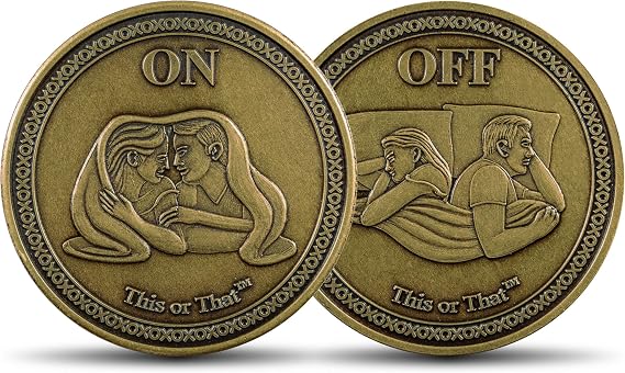 This or That Original Couples Therapy Coin | Flip to See if its On or Off Gift for Valentines & More