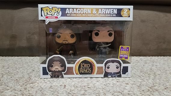 Lord of the Rings Funko POP! Movies Aragorn & Arwen Exclusive Vinyl Figure 2-Pack