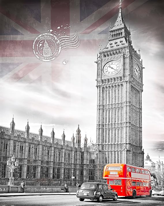 Pintoo Jigsaw Puzzles 2000 Piece for Adults - Big Ben, England Beautiful Plastic Puzzle for Home Decor Zero Dust Easy Storage [H1538]