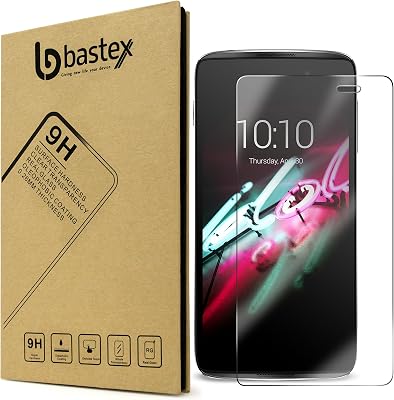 Bastex Alcatel One Touch Idol 3 [0.26mm Thickness] 9-H Premium Tempered Glass Screen ProtectorUltra High Definition Invisible, Anti-Bubble Crystal Shield for Alcatel One Touch Idol 3
