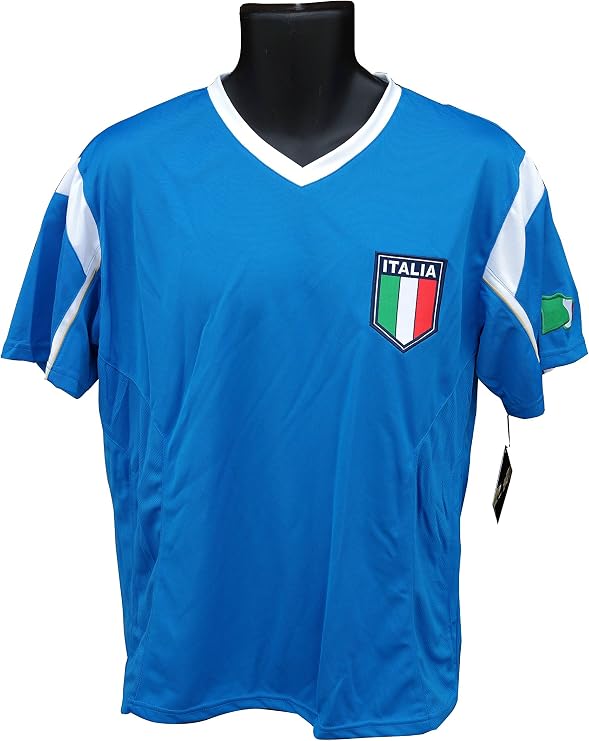 RHINOXGROUP Italia Soccer Officially Licensed Adult Soccer Training Performance Poly Jersey Rhinox-002 Medium