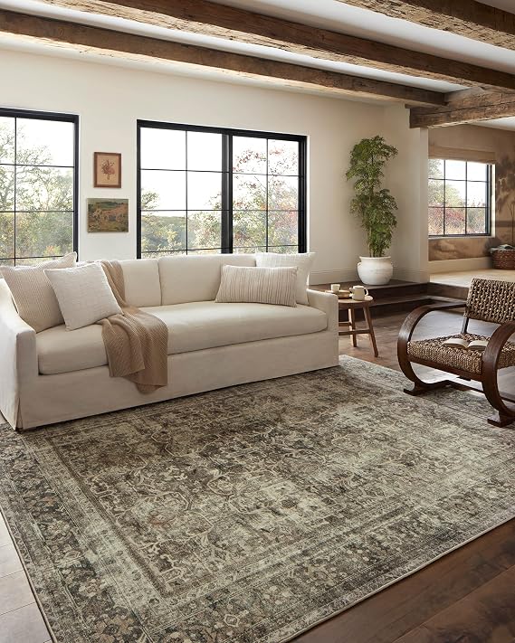 Loloi Magnolia Home Sinclair Pebble/Taupe 5'-0" x 7'-0" Area Rug