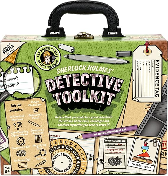 Professor PUZZLE The Detective Toolkit - Mystery Case - Sherlock Holmes Themed Detective kit for Cracking Cases and Solving Mysteries