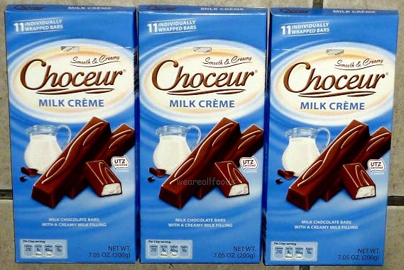 Choceur Milk Chocolate "Milk Creme" Bars Made in Germany, 7.05 Ounce (3 Pack)