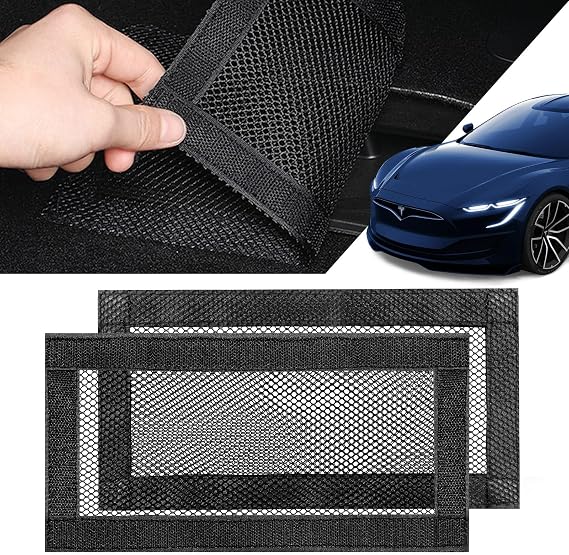 SARDVISA Backseat Air Vent Cover for Tesla Model 3 & Model Y, 2-Pack Rear Seat Air Condition Outlet Protector with Upgraded Mesh Cloth and Velcro, Car Air Vent Accessories for Tesla Model Y / 3