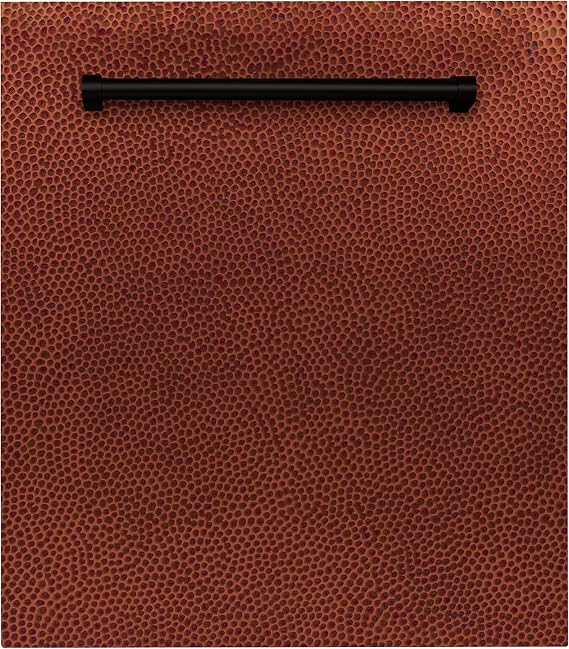 ZLINE 24 in. Top Control Dishwasher in Hand-Hammered Copper 120-Volt with Stainless Steel Tub and Traditional Style Handle