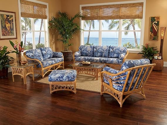 Sunrise Rattan Indoor Living Room Furniture 6 Piece Set (1690H-BC)