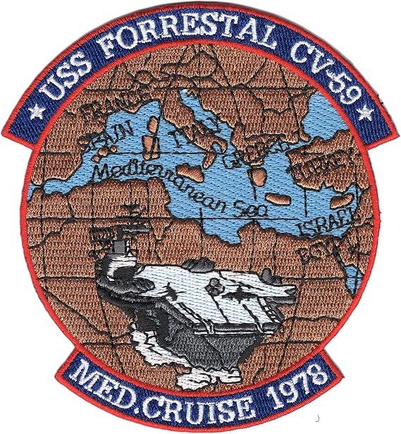 USS Forrestal CV-59 Med Cruise 1978 Collectible Novelty Patch