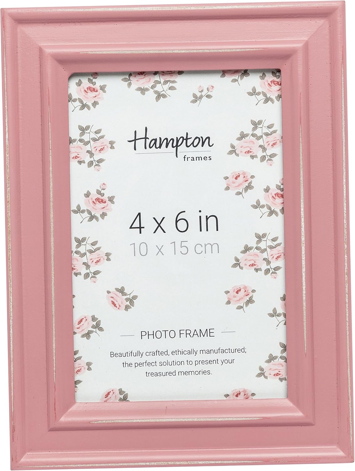 Hampton Frames PALOMA Distressed Shabby Chic Picture Photo Frame Pink 4x6 10x15cm PAL301946P