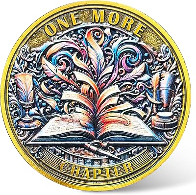 Book Lovers Decision Coin - One More Chapter vs Go to Bed Dual-Sided Medallion Single Coin