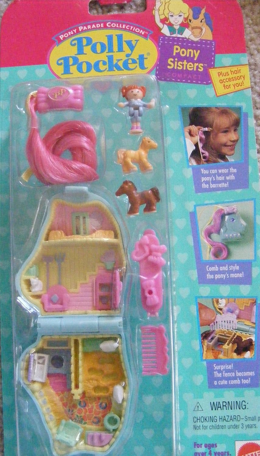 Polly Pocket Vintage Pony Sisters Compact 1995 Bluebird