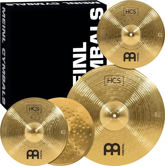 Meinl Cymbal Set Box Pack with 14 Hihats, 18 Crash/Ride, Plus a FREE 14 Crash HCS Traditional Finish Brass Made In Germany, (HCS1418+14C)