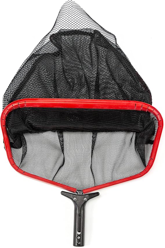 FibroPool Pool Skimmer Net - Dual-Layer Mesh - 20 in - Aluminum | Extra Large Frame, ABS Coated Edges, Deep Bag Design, Fits Standard Telescoping Poles, Spas And Ponds, Side Guard Panels