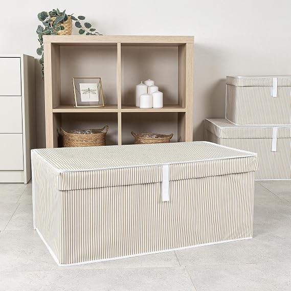 Pazar Kapısı Çok Amaçlı Düzenleyici Kapaklı Sandık Tipi Kutu Hurç Organizer (70 x 40 x 30, Kahverengi)