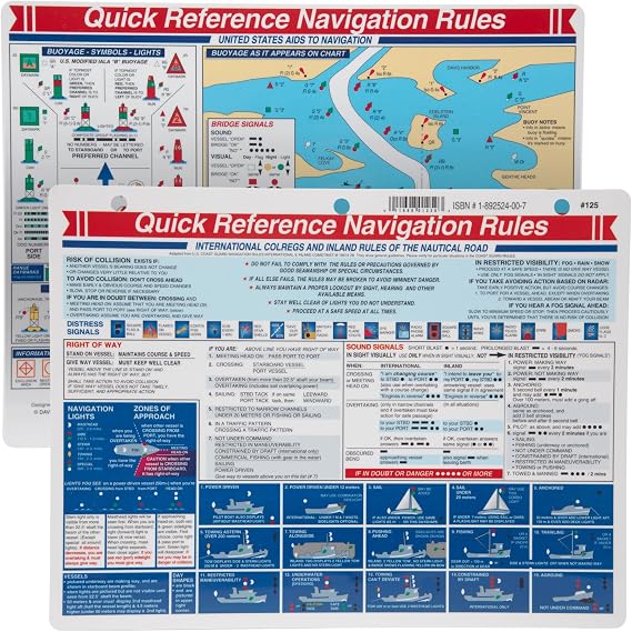 Davis Instruments Navigation Rules Quick Reference Card