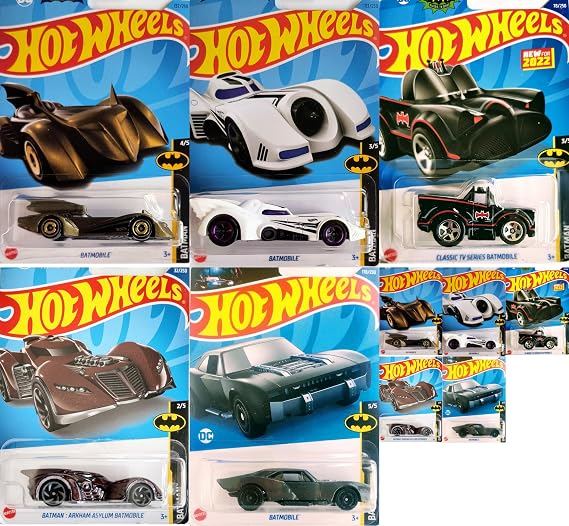 Hot Wheels Matchbox Batman DC Universe 1:64 Scale Die-Cast Car Bundle, Multiple Models, Collectible Toy Vehicles for Kids and Enthusiasts, Multicolor