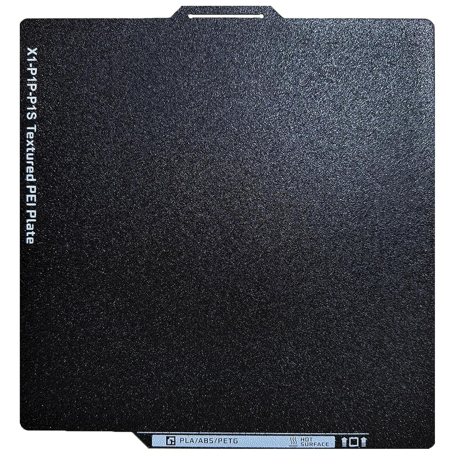 Textured Pei Build Plate with Qr Code for Bambu-Lab P1s P1p X1c X1e A1 3D Printers,Flexible Pla Abs Plate Upgrades Accessories 257x257mm Sheet Black PEI
