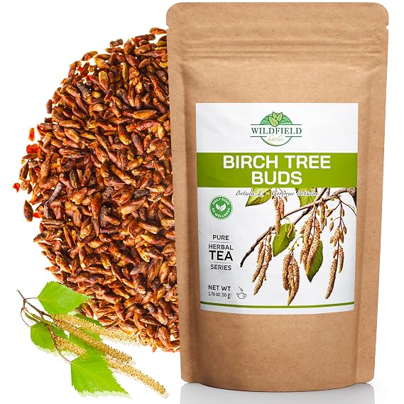 1.8 oz. Birch Bark Dried Birch Leaf Tree Buds Herbal Tea Te De Abedul (Betulae Gemmae) - 50g Betula Pendula Roth Herb Tea