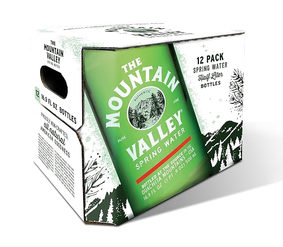THE MOUNTAIN VALLEY NATURAL PURE FINE 500 ML Glass Spring Water