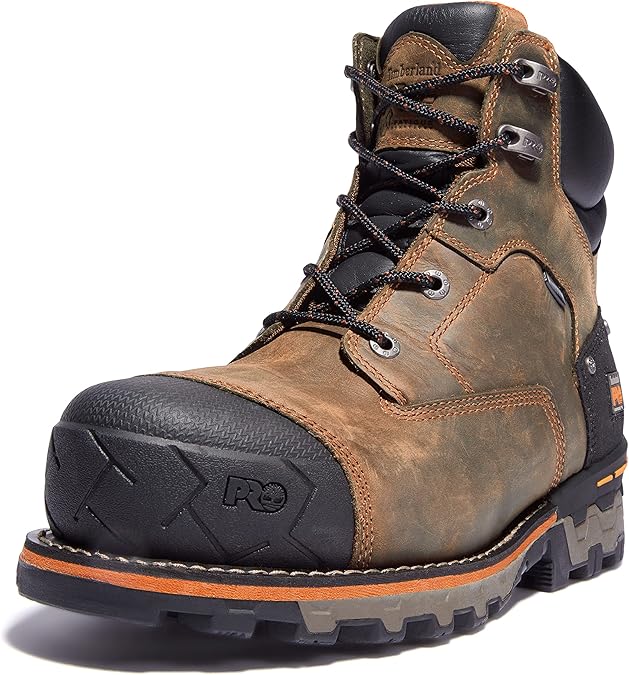 Timberland PRO Men's Boondock 6 Inch Composite Safety Toe Waterproof Industrial Work Boot, Brown, 12