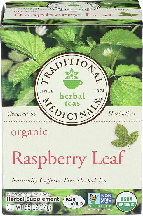 Organic Raspberry Leaf Tea 16 Bags, Traditional Medicinals Teas(2 Pack)