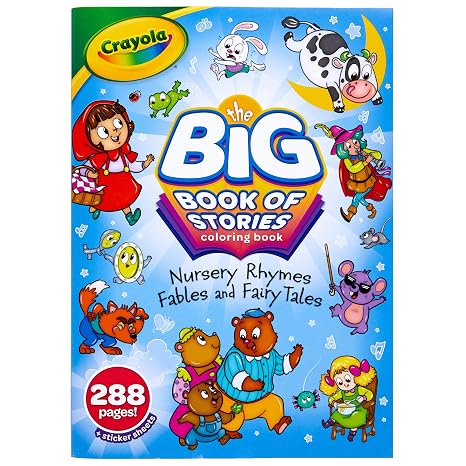 Crayola Coloring Book Set, Big Book of Stories, 288 Coloring Pages, Gift for Kids, Age 3, 4, 5, 6, Multi