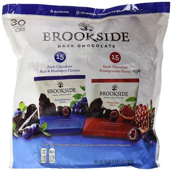 HERSHEY'S Brookside Dark Chocolate Variety Pack, 21 Ounce