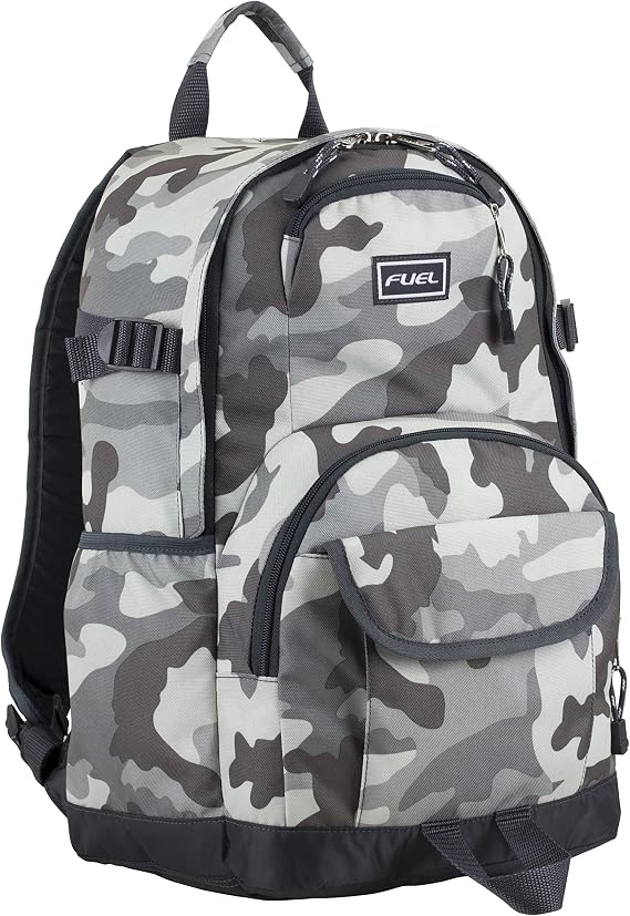 Eastsport Multi-Purpose Millennial Tech Carry On Luggage Weekender Casual Daypack Backpack Bag, Grey Camo