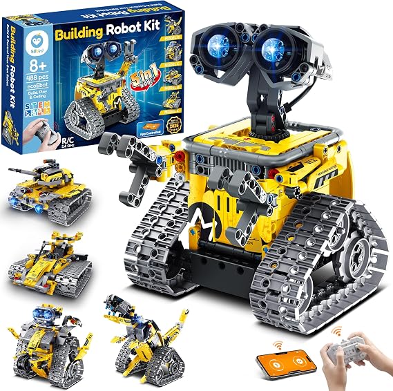 Sillbird STEM Robot Building Kit with Remote Control Gifts for Boys 8-13