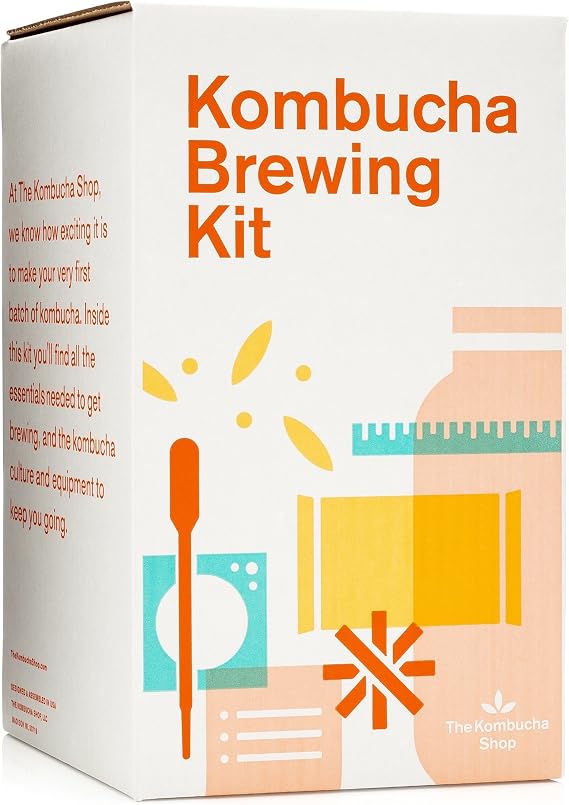 The Kombucha Shop Organic Kombucha Starter Kit - 1 Gallon Brewing Kit Includes All The Essentials Required for Brewing Kombucha At Home