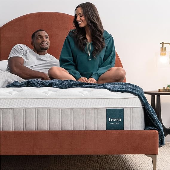 Leesa Sapira Chill Hybrid 14" Mattress, Soft, King, Enhanced Cooling, CertiPUR-US Certified Foam, 120-Night Trial