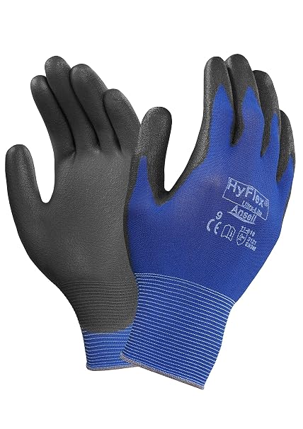 Ansell HyFlex 11-618 Nylon Light Duty Multi-Purpose Glove with Knitwrist, Abrasion/Cut Resistant, (Pack of 12 Pair)