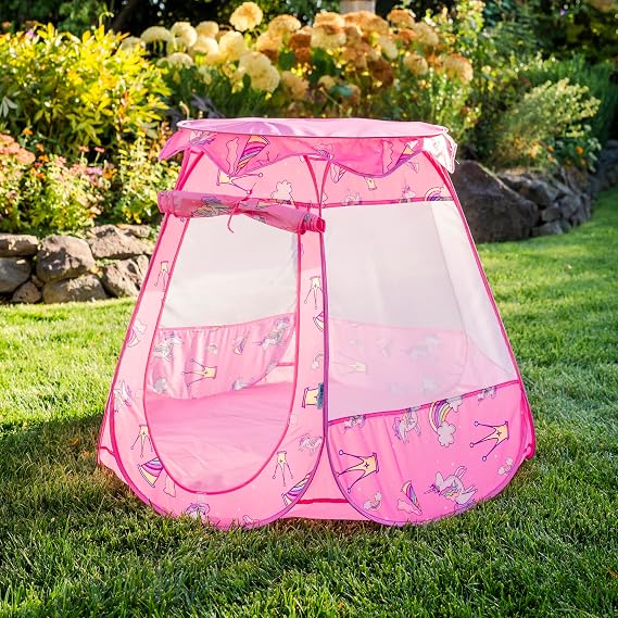 Pacific Play Tents Princess Castle Pop-Up Tent (60660) - Indoor/Outdoor Pop-up Playhouse for Toddler & Kids Easy Setup