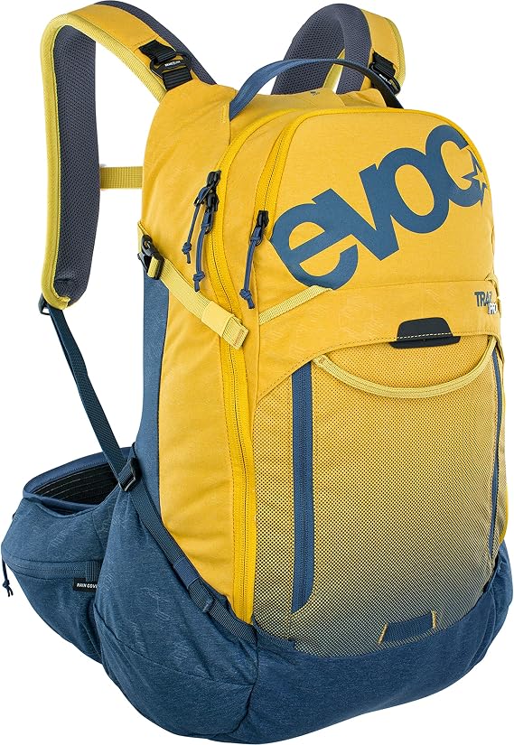 EVOC TRAIL PRO Protective backpack for trail running (10l, 16l or 26l, sizes: S/M L/XL, extremely lightweight, large hip stabilisers, 3l water pocket)