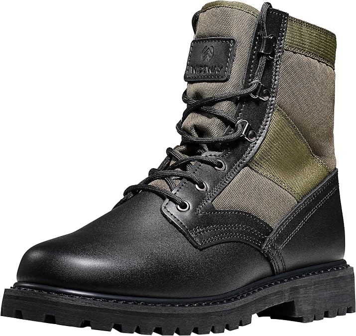 Men's Combat Jungle Boots Waterproof Goodyear Military Work Boots Non Slip Ankle boots shoes for men Green 7
