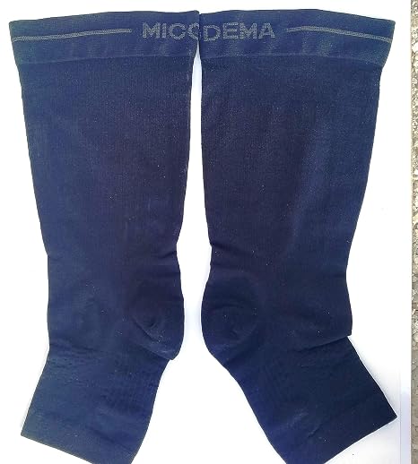 Ultra Wide Calf Compression Socks - Over cast sock option. Unisex Knee High 3X fits 21-26 inch Calf, Open Toe, Terry Footbed, Arch Support. Premium Grade.