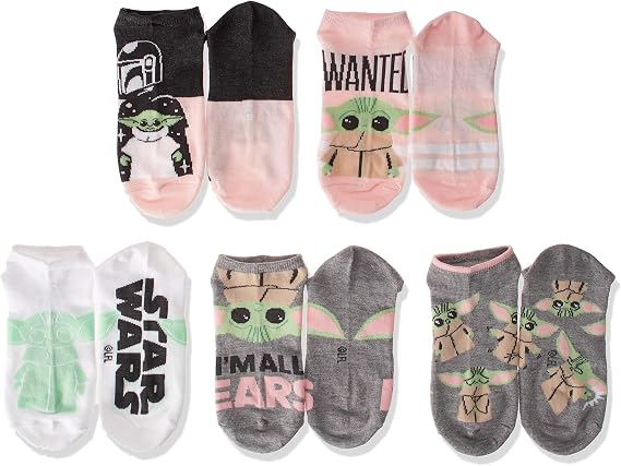 STAR WARS Women's Classic 5 Pack No Show Ankle Socks