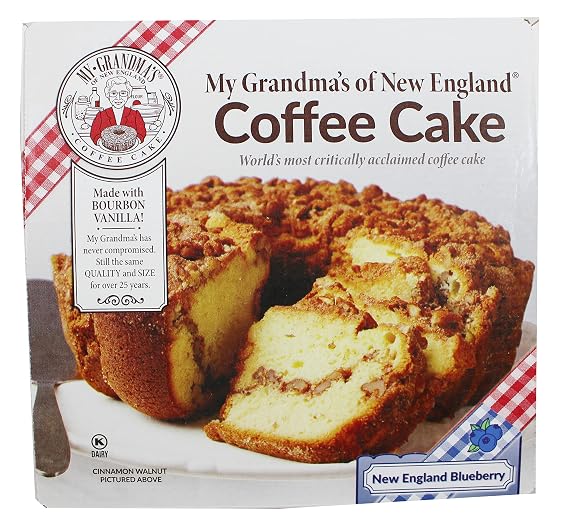 My Grandma's New England Blueberry Coffee Cake - Moist and Flavorful Coffee Cake - Maple Sweetened Cake for Special Occasions - 1.75 Pound (My Grandma's Blueberry Coffee Cake)