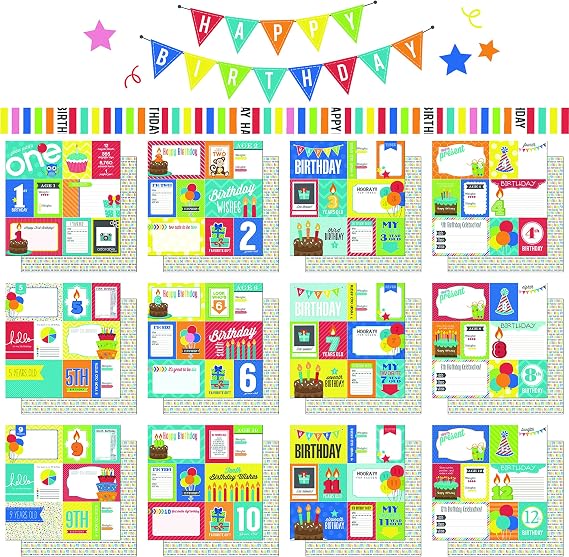 Scrapbook Customs Themed Paper Scrapbook Kit, 1st-12th Birthday