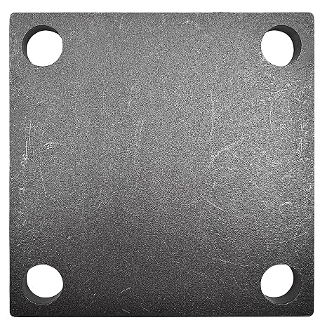 Weldable Square Steel Baseplate 3 Inch Steel Plate Laser Cut A36 Grade, 4mm Thick Heavy Duty 10 Pieces
