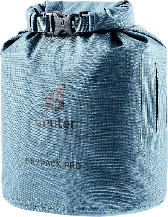 Deuter Drypack Pro 3L, Waterproof 3-Liter Storage Pack Sack for Trekking, Hiking, Bikepacking & Mountain Climbing - Atlantic